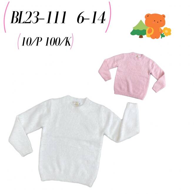 Sweter dziewczęce BL23-111 Mix KOLOR  6-14