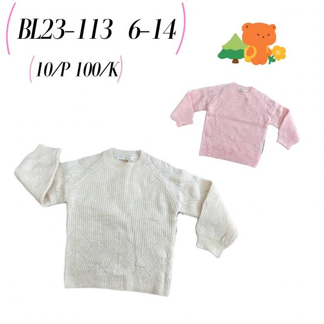 Sweter dziewczęce BL23-113 Mix KOLOR  6-14