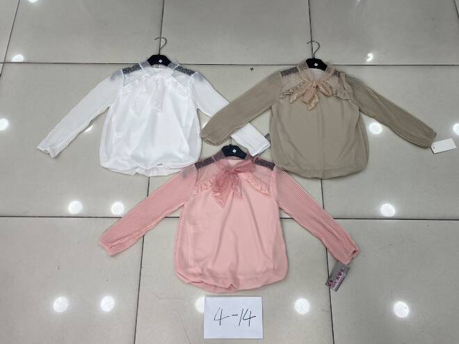 Bluzka dziewczęca 1792 1 kolor  4-14 1