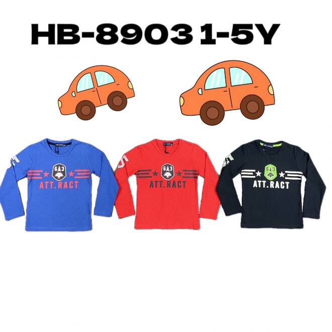 Bluzka chłopięca HB-8903 Mix KOLOR  1-5