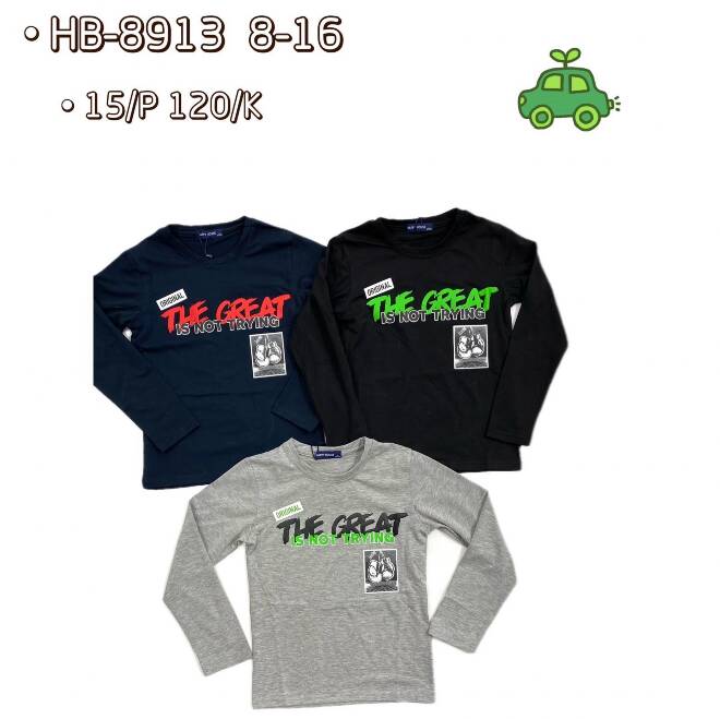 Bluzka chłopięca HB-8913 Mix KOLOR  8-16 1