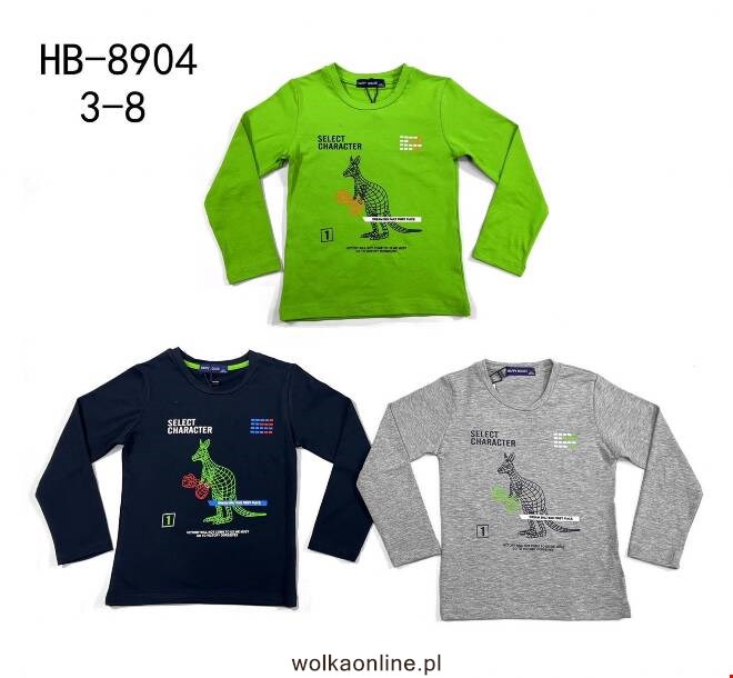 Bluzka chłopięca HB-8904 Mix KOLOR  3-8