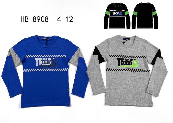 Bluzka chłopięca HB-8908 Mix KOLOR  4-12