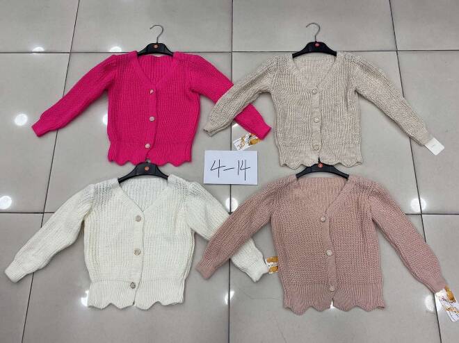 Sweter dziewczęce 1811 1 kolor  4-14