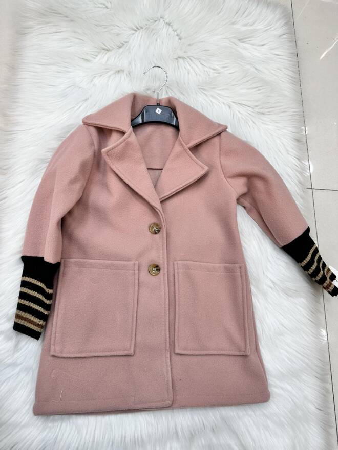 Płaszcze dziewczęce 1816 1 kolor  4-14 1