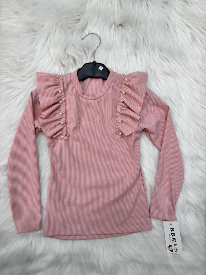 Bluzka dziewczęca 1824 1 kolor  4-14 1