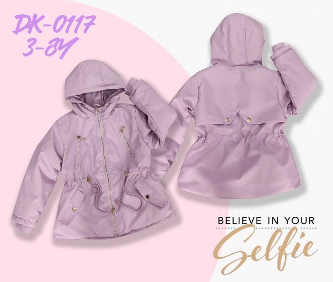 Kurtka wiosena  dziewczęca DK-0117 1 kolor  3-8