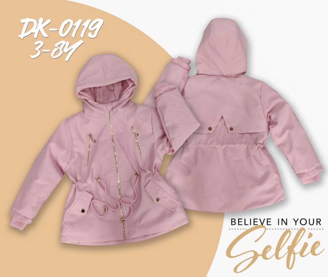 Kurtka wiosena  dziewczęca DK-0119 1 kolor  3-8