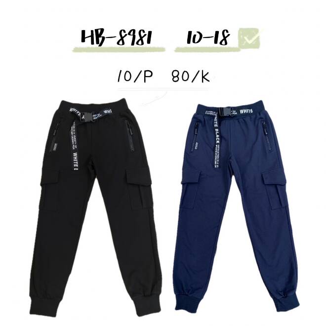 Spodnie dresowe chłopięce HB-8981 Mix KOLOR  10-18 1