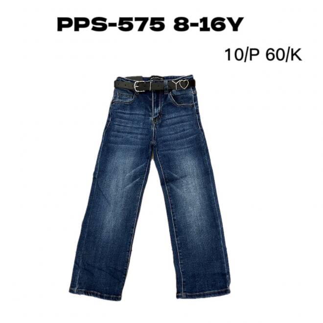 Jeansy dziewczęce PPS-575 1 kolor  8-16 1