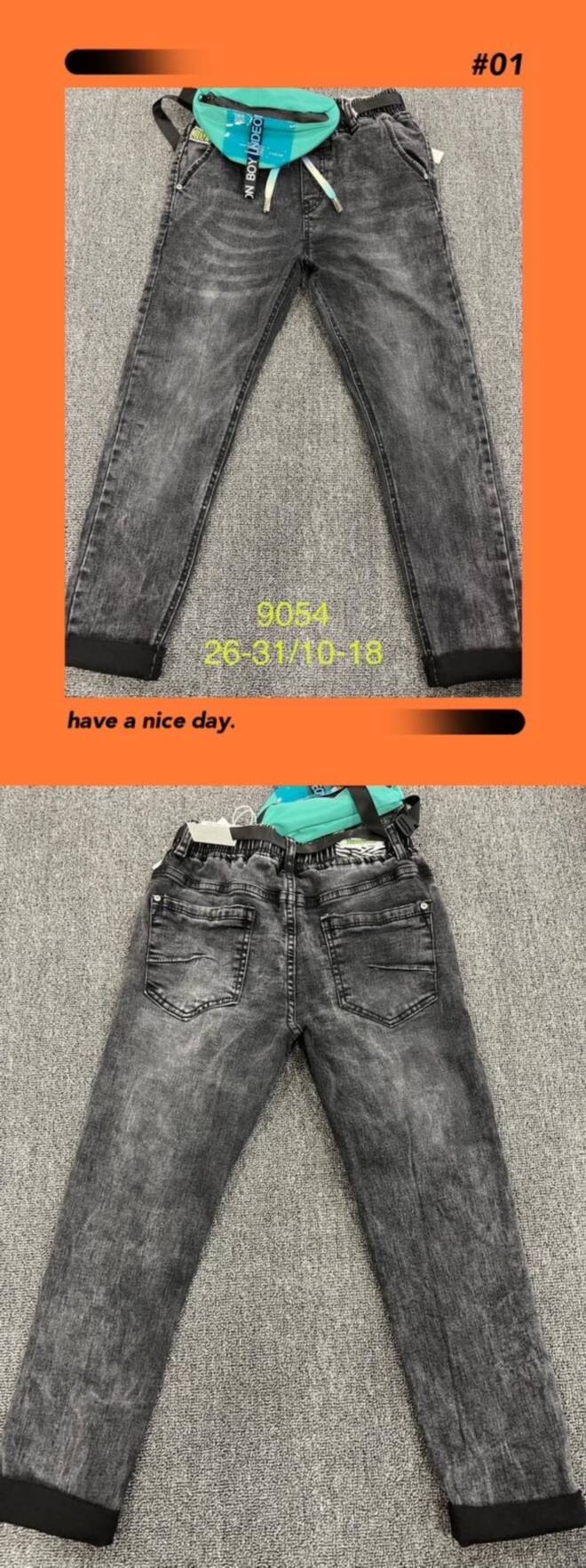 Jeansy chłopięce 9054 1 kolor  10-18