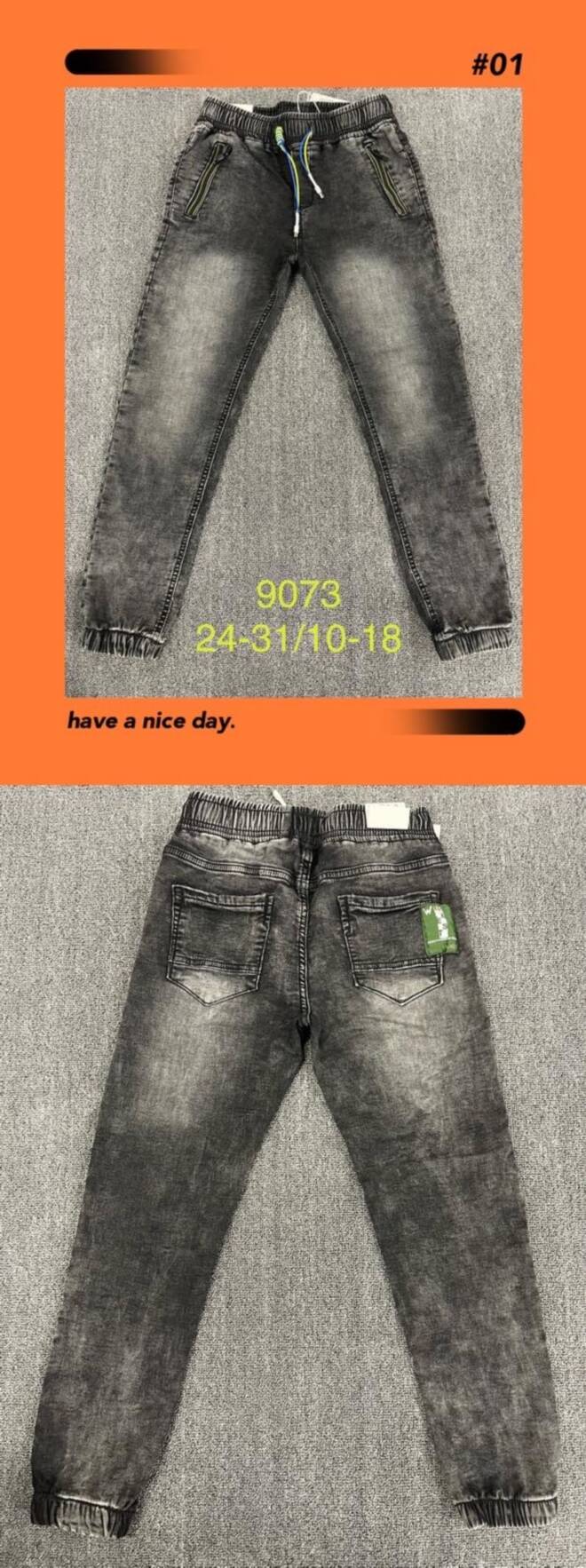 Jeansy chłopięce 9073 1 kolor  10-18 1