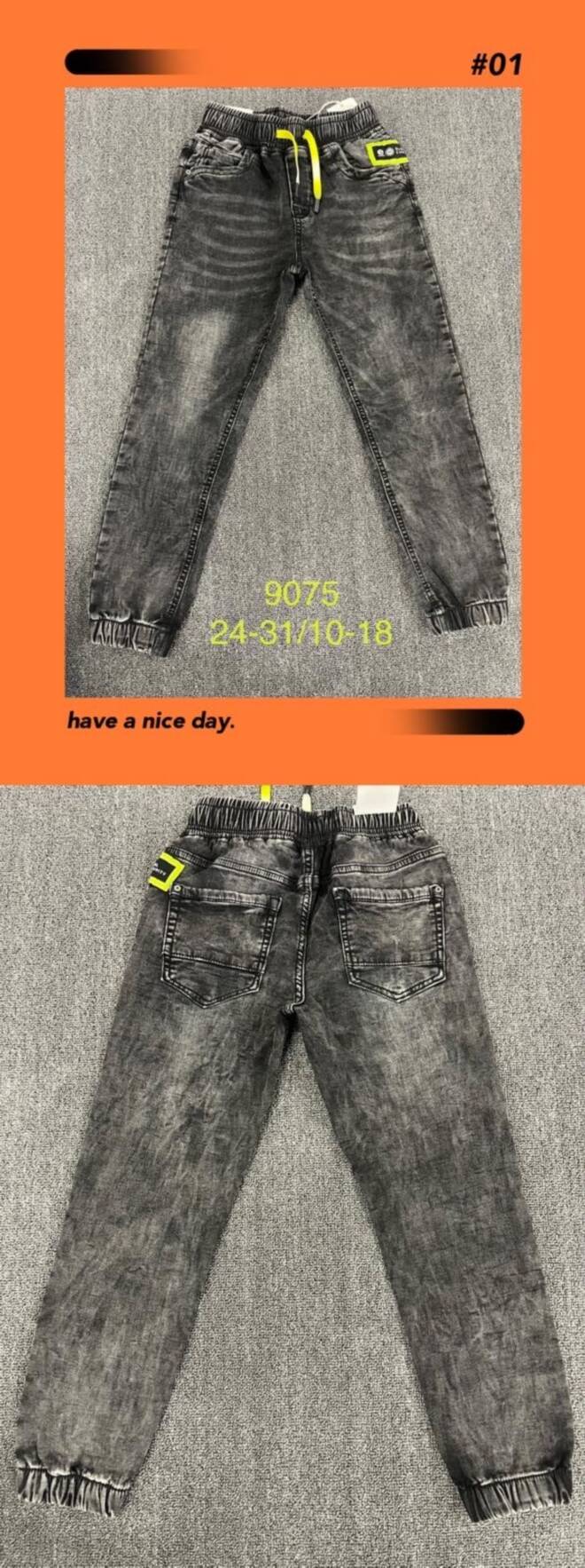 Jeansy chłopięce 9075 1 kolor  10-18