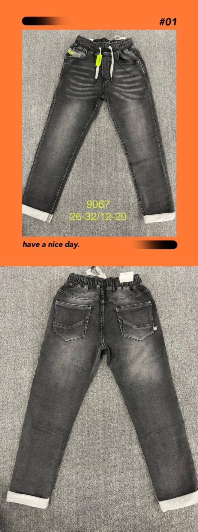 Jeansy chłopięce 9067 1 kolor  12-20 1