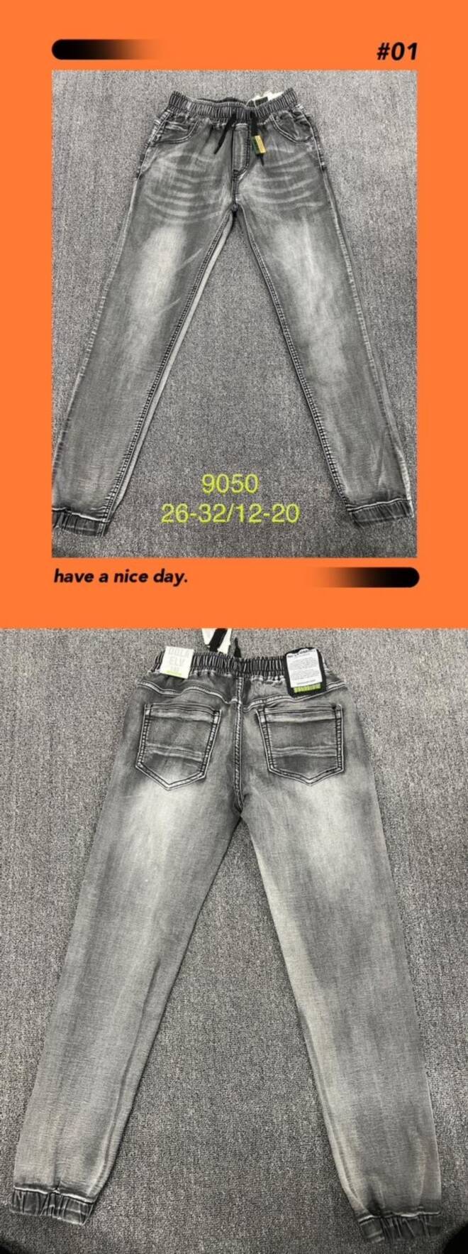 Jeansy chłopięce 9050 1 kolor  12-20