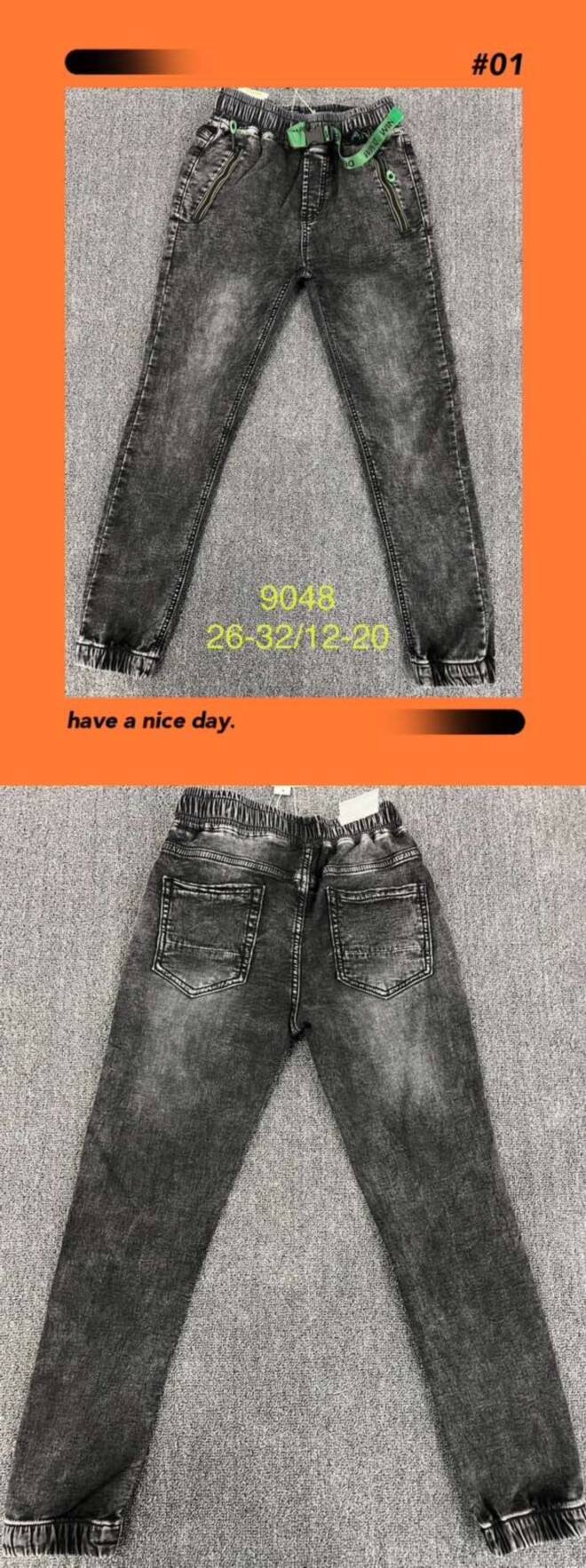 Jeansy chłopięce 9048 1 kolor  12-20