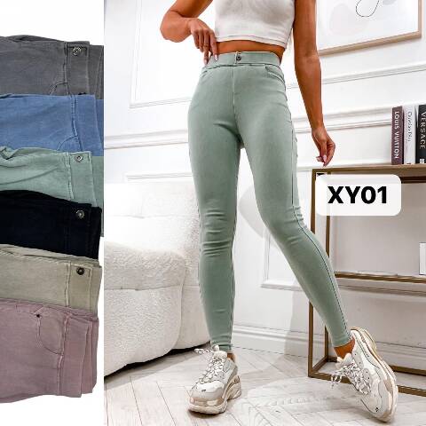 Jeansy damskie XY01 Mix kolor S-2XL 1
