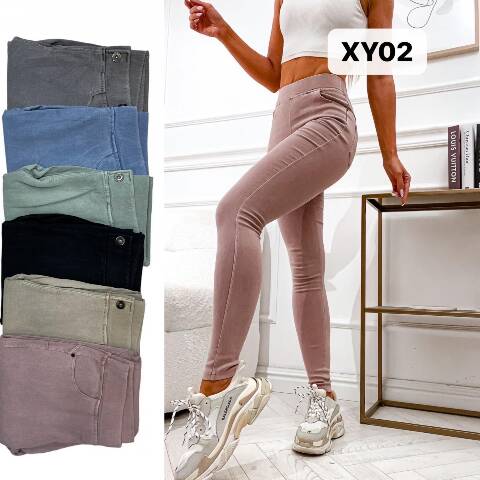 Jeansy damskie XY02 Mix kolor S-2XL
