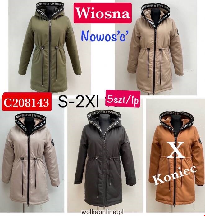 Kurtka wiosena damskie 8143 1 kolor  S-2XL(Towar China)