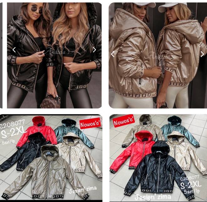 Kurtka wiosena damskie 8077 1 kolor  S-2XL(Towar China)