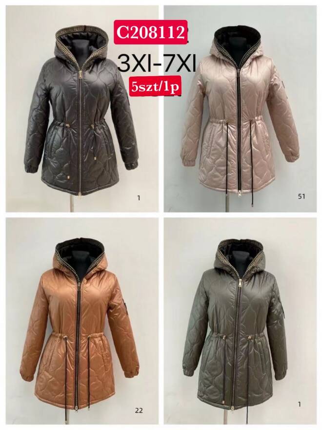 Kurtka wiosena damskie 8112 1 kolor  3XL-7XL(Towar China)