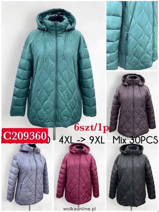 Kurtka wiosena damskie 9360 1 kolor  4XL-9XL(Towar China)