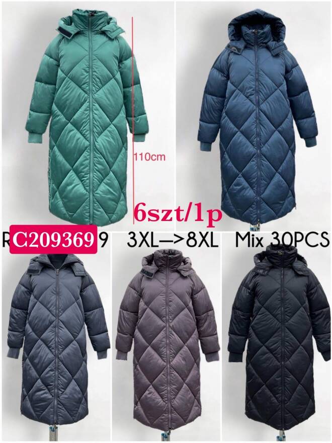 Kurtka wiosena damskie 9369 1 kolor  3XL-8XL(Towar China)