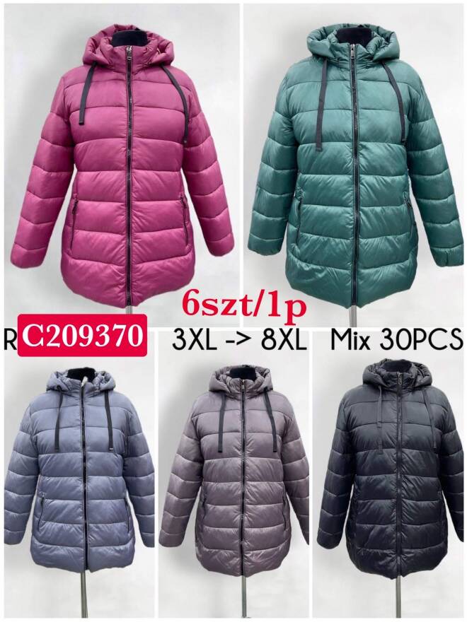 Kurtka wiosena damskie 9370 1 kolor  3XL-8XL(Towar China)