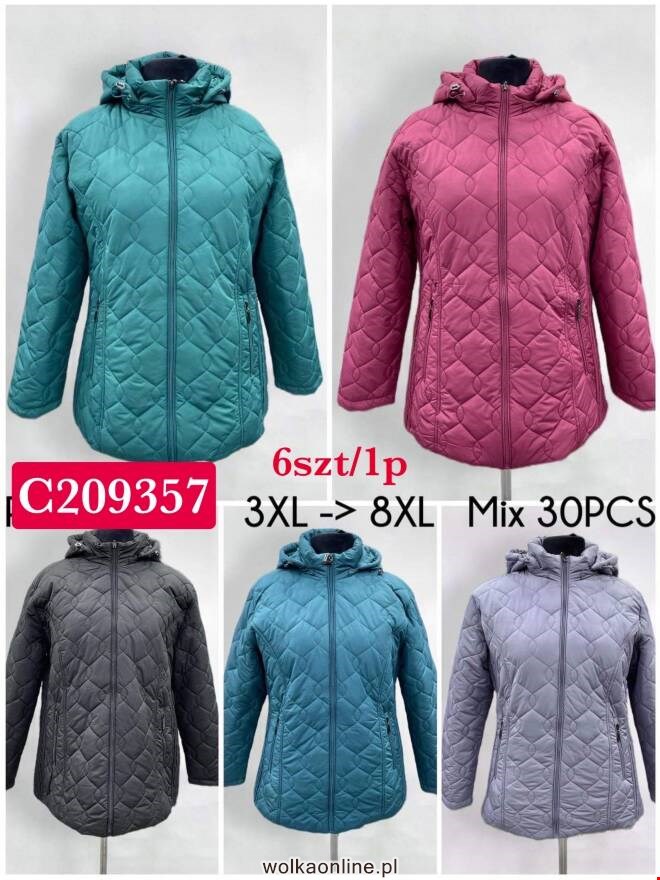 Kurtka wiosena damskie 9357 1 kolor  3XL-8XL(Towar China)