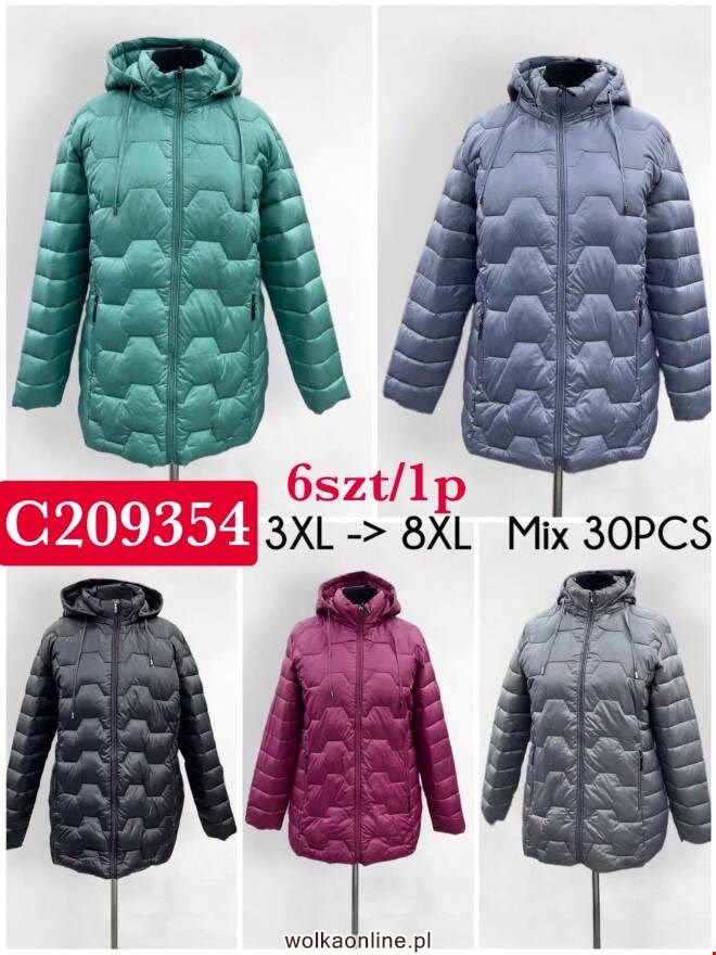 Kurtka wiosena damskie 9354 1 kolor  3XL-8XL(Towar China)