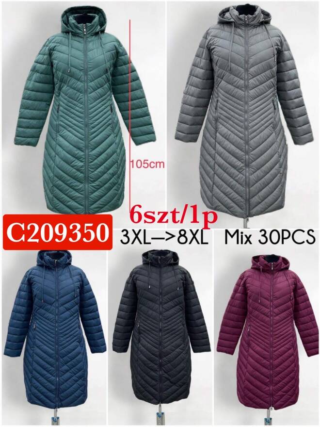 Kurtka wiosena damskie 9350 1 kolor  3XL-8XL(Towar China)