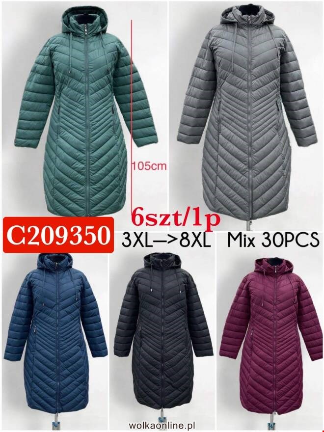 Kurtka wiosena damskie 9350 1 kolor  3XL-8XL(Towar China)