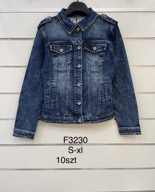 Kurtka jeansowa damskie F3230 1 kolor  S-XL