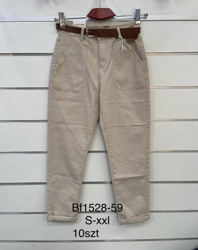 Jeansy damskie BF1528 1 kolor  S-2XL
