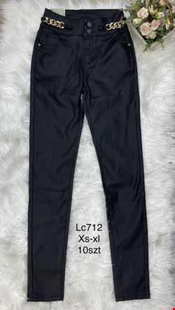 Spodnie skórzane damskie LC712 1 kolor  XS-XL