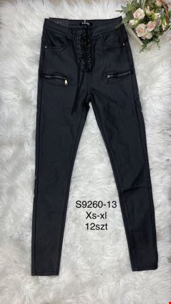 Spodnie skórzane damskie S9260-13 1 kolor  XS-XL