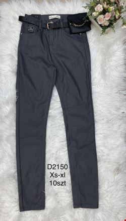 Spodnie skórzane damskie D2150 1 kolor  XS-XL