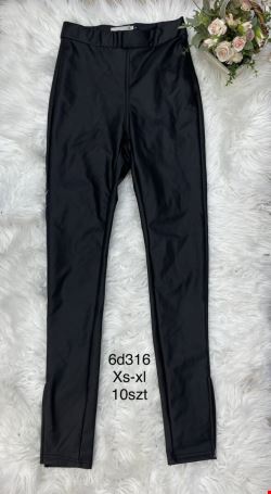 Spodnie skórzane damskie 6D316 1 kolor  XS-XL