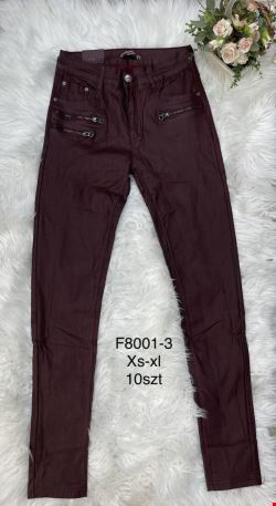 Spodnie skórzane damskie F8001-3 1 kolor  XS-XL
