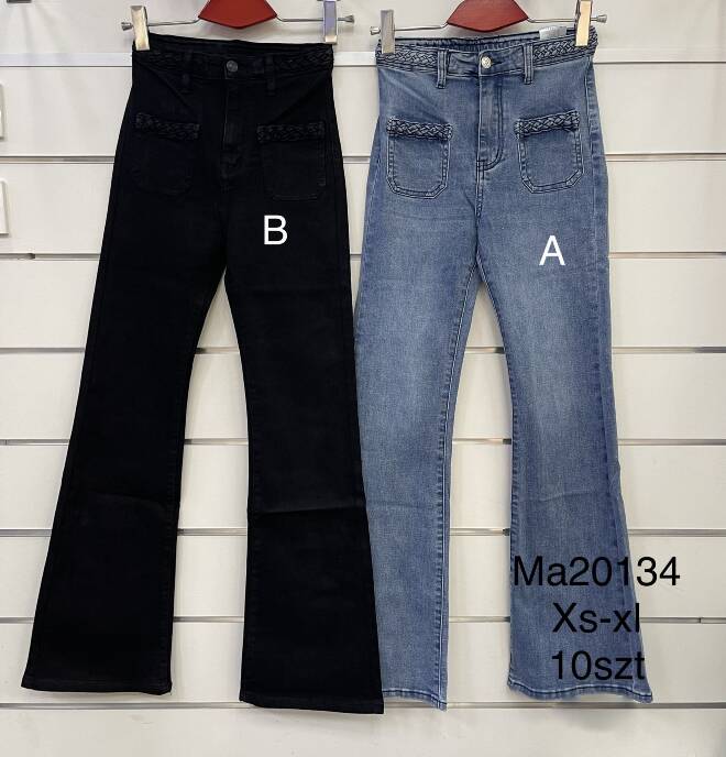 Spodnie skórzane damskie MA20134 1 kolor  XS-XL