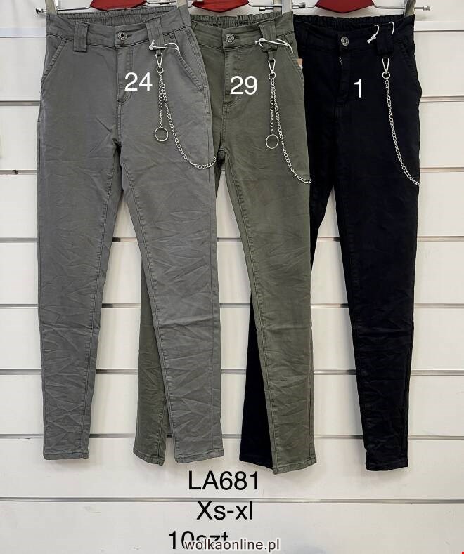 Jeansy damskie LA681 1 kolor  XS-XL