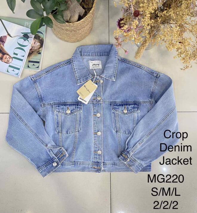 Kurtka jeansowa damskie MG220 1 kolor  S-L 1