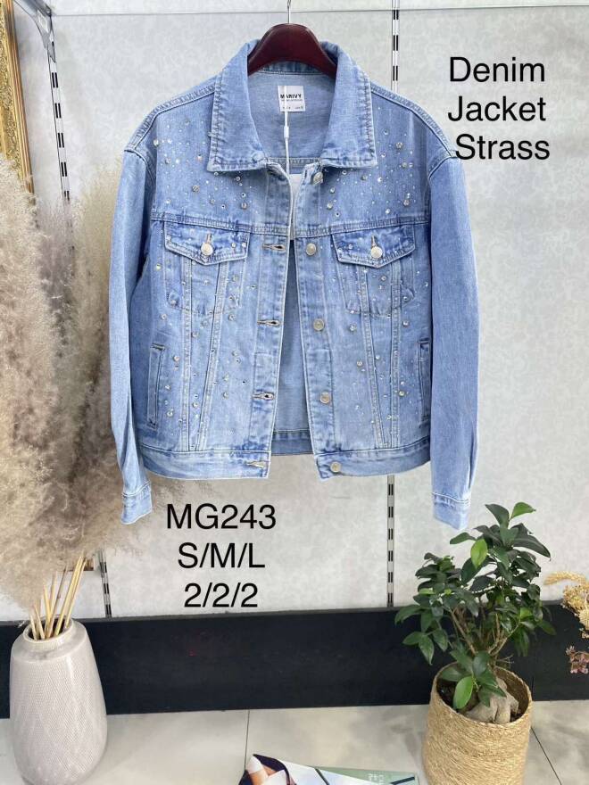 Kurtka jeansowa damskie MG243 1 kolor  S-L 1
