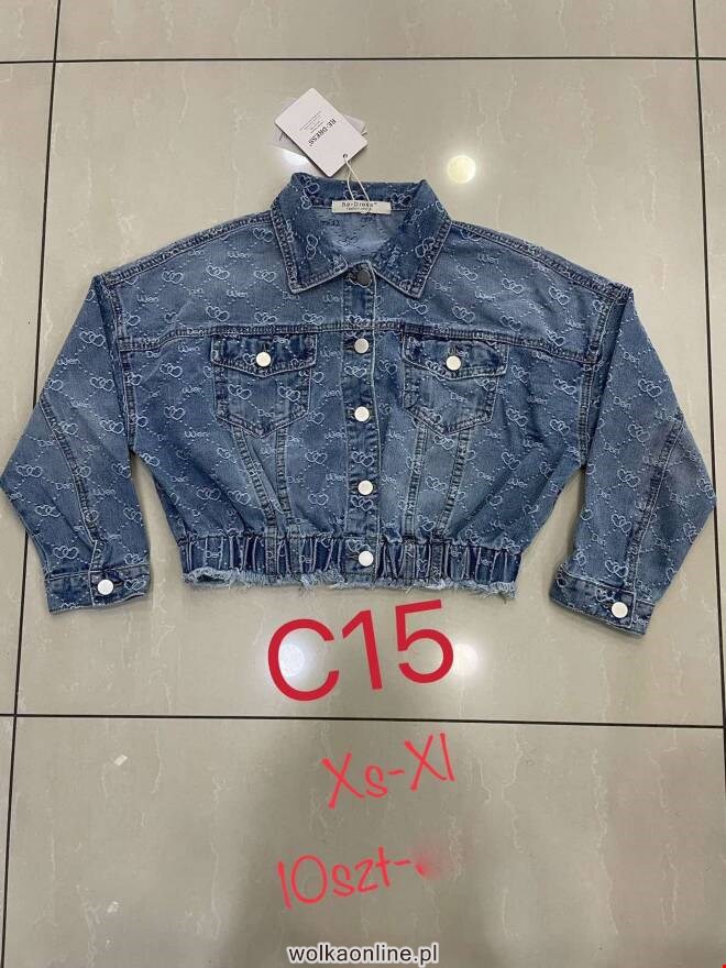 Kurtka jeansowa damskie C15 1 kolor  XS-XL