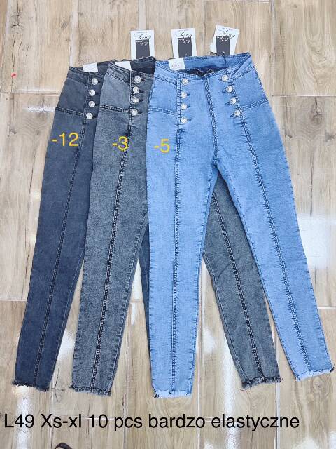 Jeansy damskie L49 1 kolor XS-XL 1