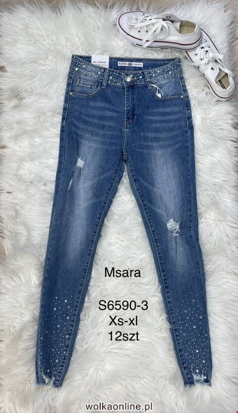 Jeansy damskie S6590-3 1 kolor XS-XL