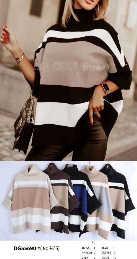 Sweter damskie DG55690 Mix kolor Standard 1