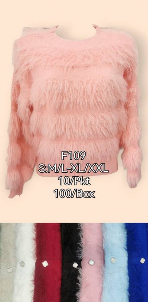 Sweter Damskie F109 Mix kolor S-2XL 1