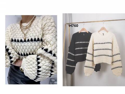 Sweter Damskie H760 Mix kolor Standard