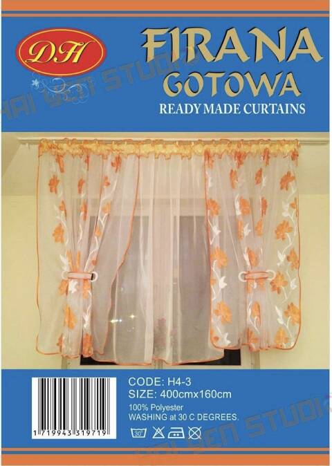Firanka gotowa 3721 1 kolor 400x150